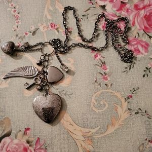 Silver Necklace with Charms